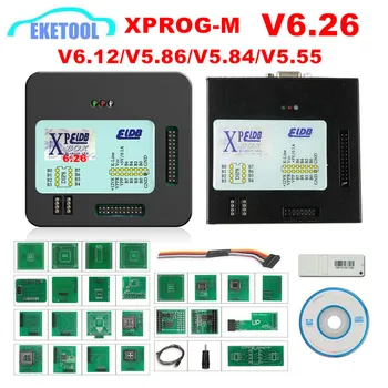

XPROG V6.26 V6.12 V6.17 V5.86 V5.55 USB Dongle With Full Adapters XPROG-M Better Than XPROG V5.60/V5.55/V5.0 X prog Metal Box