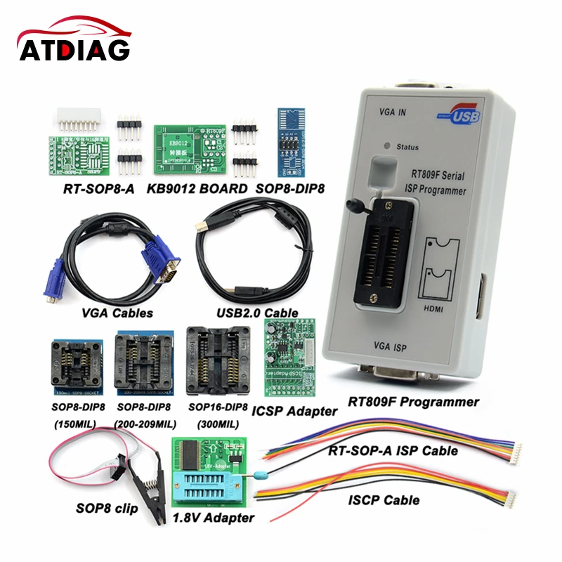 Программатор RT809F ISP/RT809 ЖК-программатор usb инструменты для ремонта 24-25-93 с 11