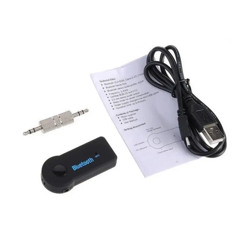 2 in 1 Wireless Bluetooth 4.0 Audio Receiver 3.5mm A2DP Headphone AUX Adapter