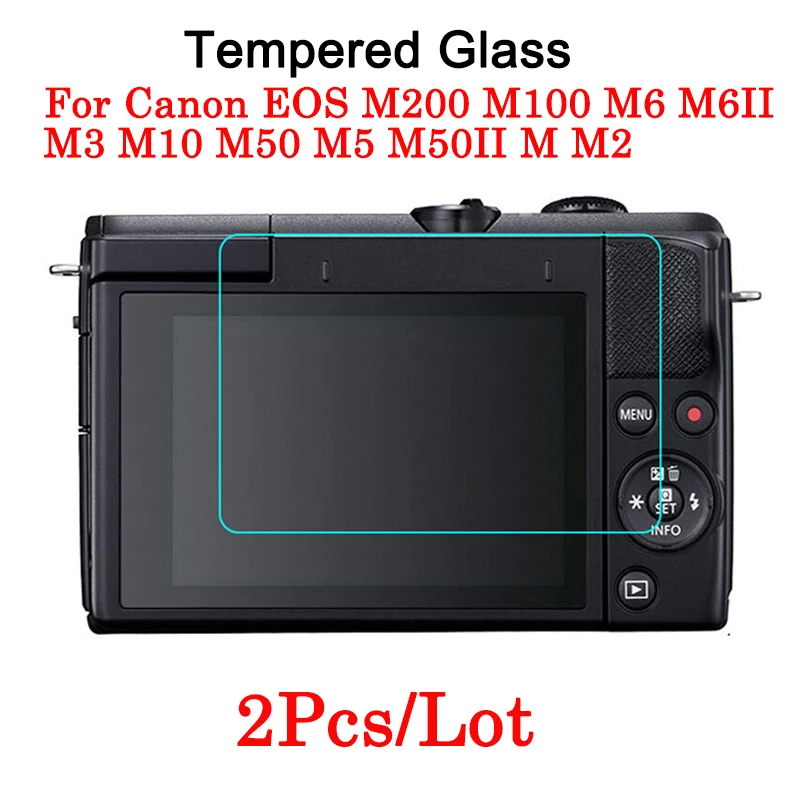 2.5D 9H прозрачное закаленное стекло для Canon EOS M200 M100 M6 M6II M3 M10 M50 M5 M50II M M2