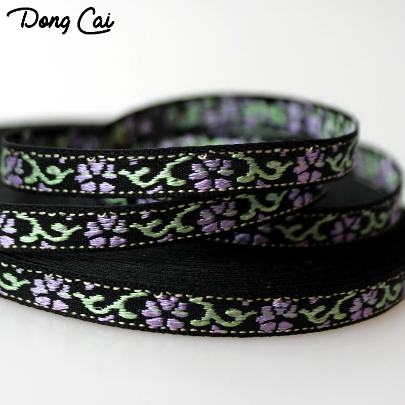 

5yards/lot 0.8cm 8mm width Jacquard Webbing ribbon Tape Vintage Lace Ribbon Trim pet Collar Tribal Boho DIY Handmade Accessories