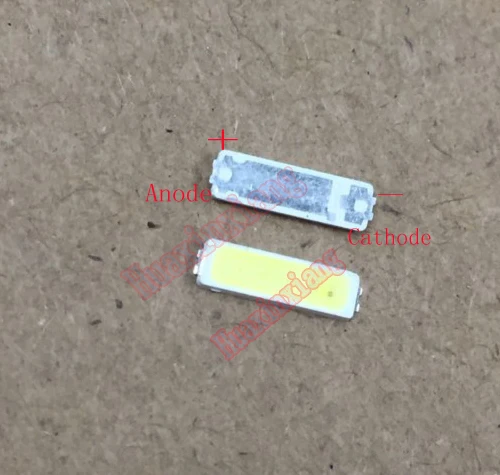 100 шт./лот SMD СВЕТОДИОДНЫЙ LG 7020 6V холодный белый 160mA 80LM для ТВ/ЖК-подсветка