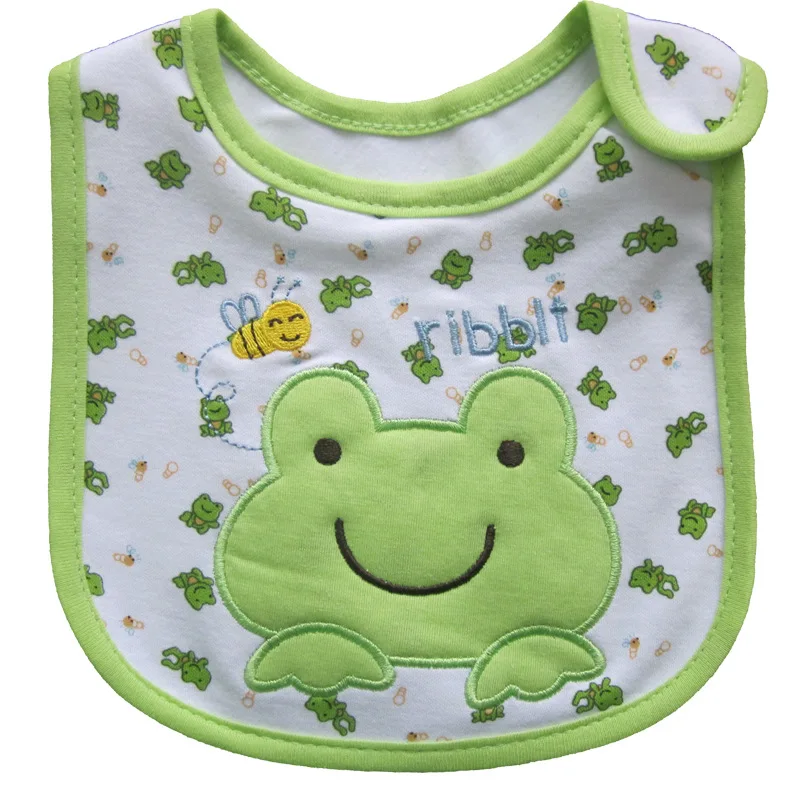 New Waterproof Baby Bib Cotton Nursing Blouse Cartoon Cute Pattern Boy and Girl Matching Bib Baby Saliva Towel 0-3 Years Old - Цвет: 23