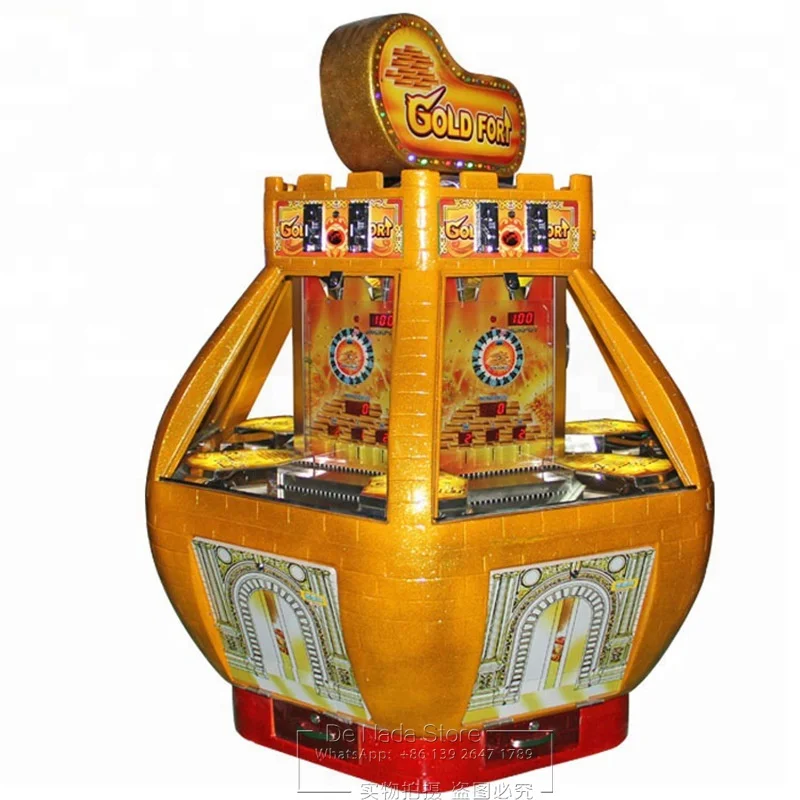 Amusement Center 6 Players Gold Fort Gambling Jackpot Arcade Games Lottery Prize Tickets Redemption Coin Pusher Game Machine | Спорт и