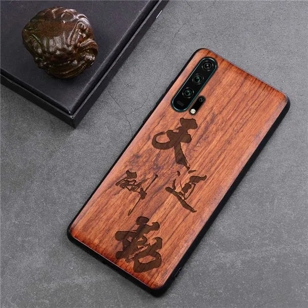 Color 10 Чехол для Honor 20, чехол из дерева для huawei Honor 10, чехол для Honor 20 Pro, задняя крышка, бампер из ТПУ, чехол для huawei 10 Play 20S 20 Pro Magic 2, чехол - Цвет: Color 10