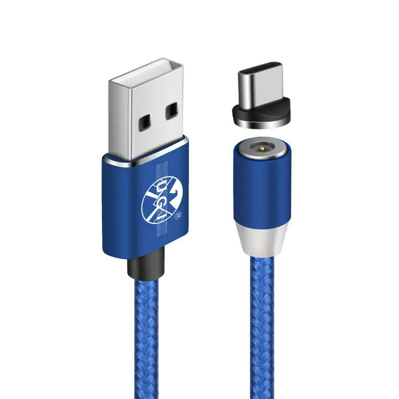 UGI 2.4A 1~ 3M Магнитный адаптер зарядное устройство Micro USB iOS type-C кабель для быстрой зарядки для LG Xiaomi Sumsung iPhone 6 7 8 X XS Лот - Цвет: Blue USB C Cable