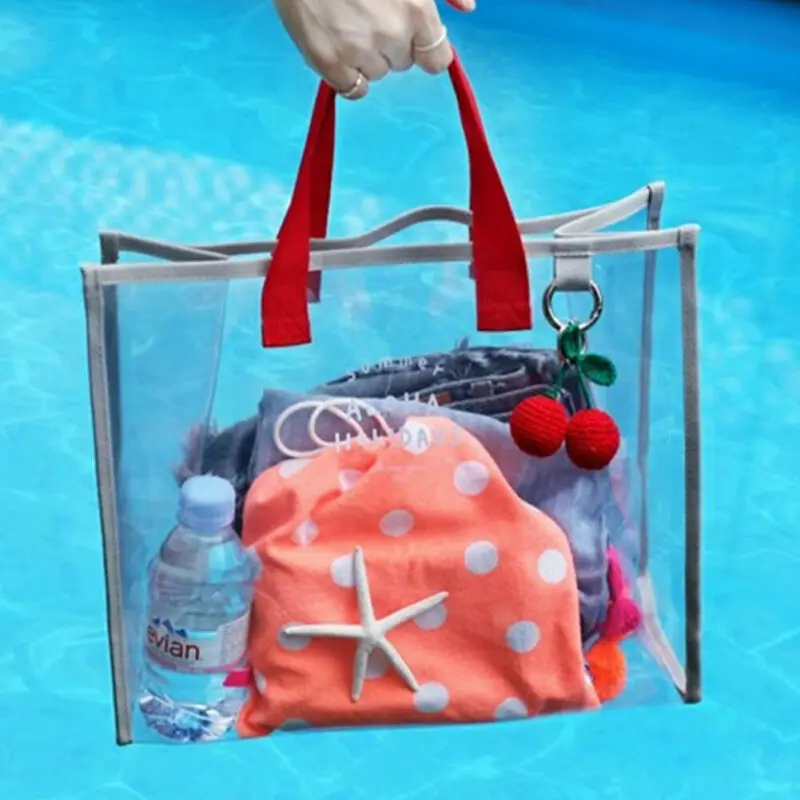 Модные женские ПВХ прозрачный мешок для отдыха сумки Tote дамские сумки на плечо портативные сумки для женщин Прозрачные сумки