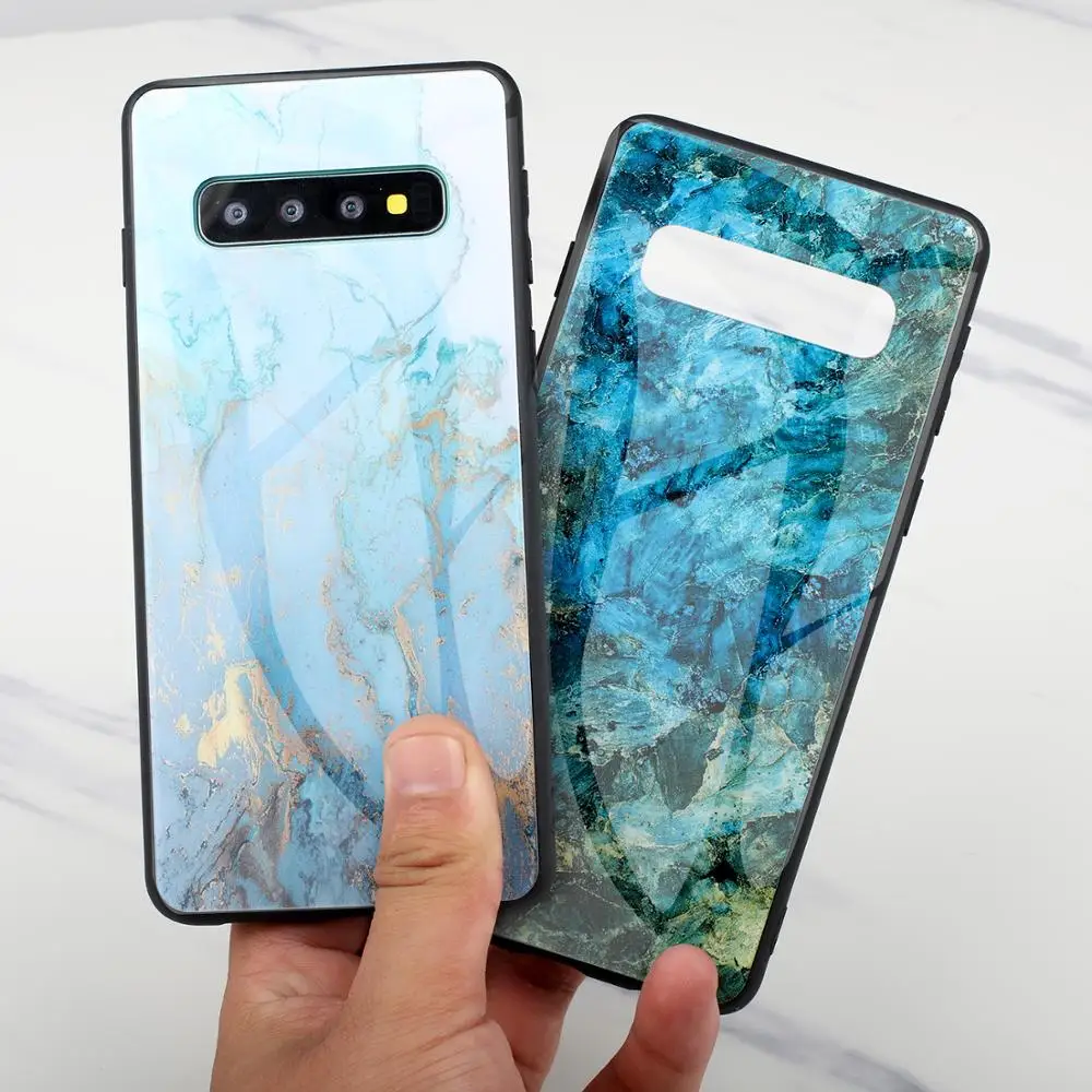 Чехол LOVECOM из закаленного стекла с мрамором для телефона Samsung Galaxy A50 S10e S10 S8 S9 Plus Note 9