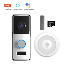 Caméra de sonnette, sonnette sans fil à Vision nocturne 1080P avec sonnette de porte, câblage/batterie, sonnette vidéo intelligente