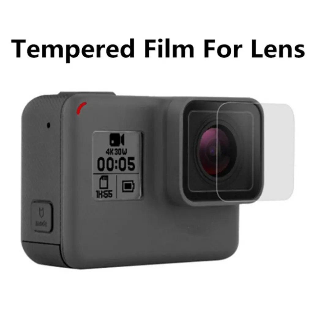 Tempered Film For Gopro Hero 7/6/5 Accessories Protector Scratch-resistant Protective Film For Go Pro Hero 7 6 5 Action Camera