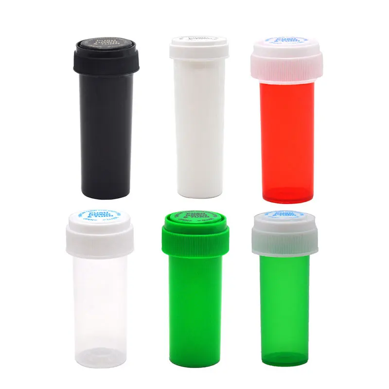Портативная пластиковая банка для хранения с крышкой 52 мл цилиндрическая