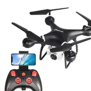 

RC Quadrotor HD Aerial Version Fixed Height Drone With 0.3MP Camera Model Educational Toy Gift For Kids Adults - Black Red White