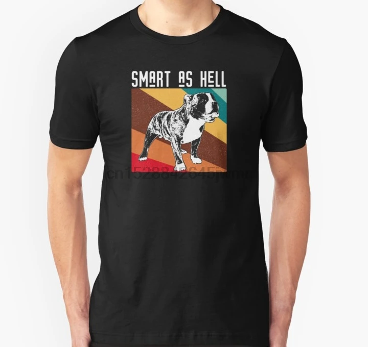 Мужская футболка с коротким рукавом в стиле ретро американский бульдог Папа мама