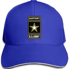 Бейсбольная Кепка унисекс с поддержкой армии США, Классическая Регулируемая Кепка на липучке