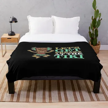 

Lets Get Freaky at the Tiki Hawaiian Throw Blanket Soft Sherpa Blanket Bed Sheet Single Knee Blanket Office Nap Blanket