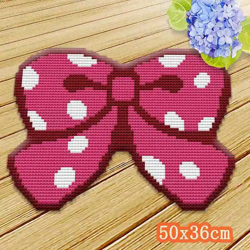 Black Knooppakket Klink Haak Kleed Bloemen набор крючков с защелкой Diy подушка с пуговицей животные Сделай Сам Рукоделие Набор ковриков Almofadas собака - Цвет: Black