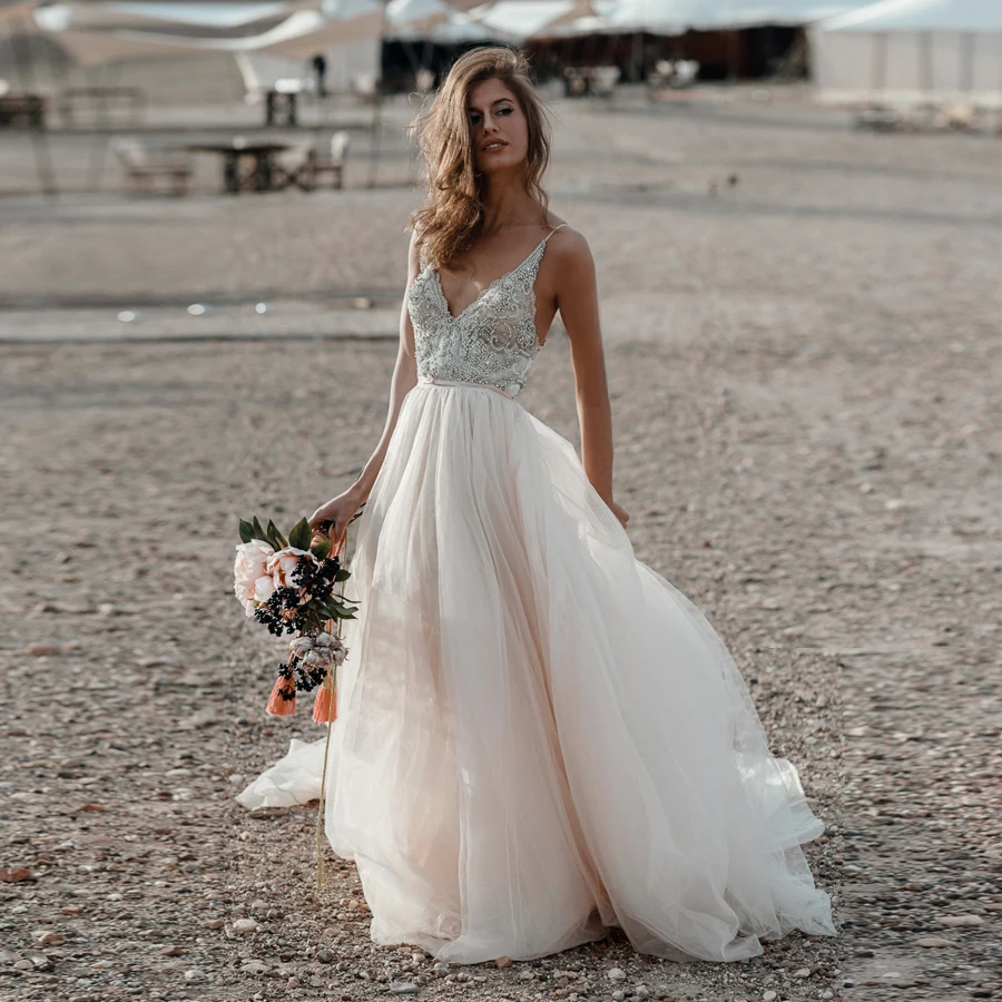 

Off the Shoulder Elegant Nude/White Feather Wedding Dress Tulle Layer Skirt Bridal Gowns vestido de noiva sereia