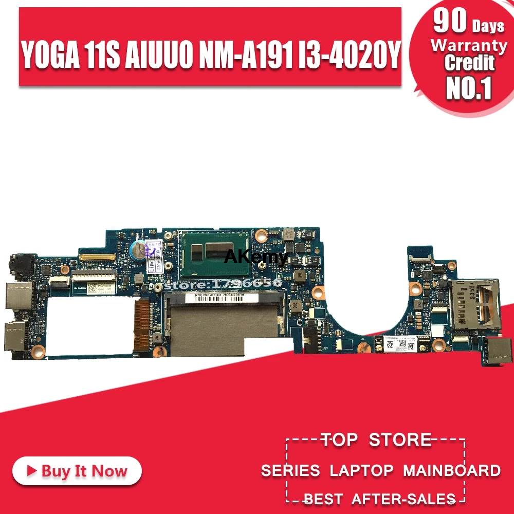 

AIUU0 NM-A191 Laptop motherboard FOR Lenovo Yoga 11s Test original Motherboard FRU:90004932 I3-4020Y