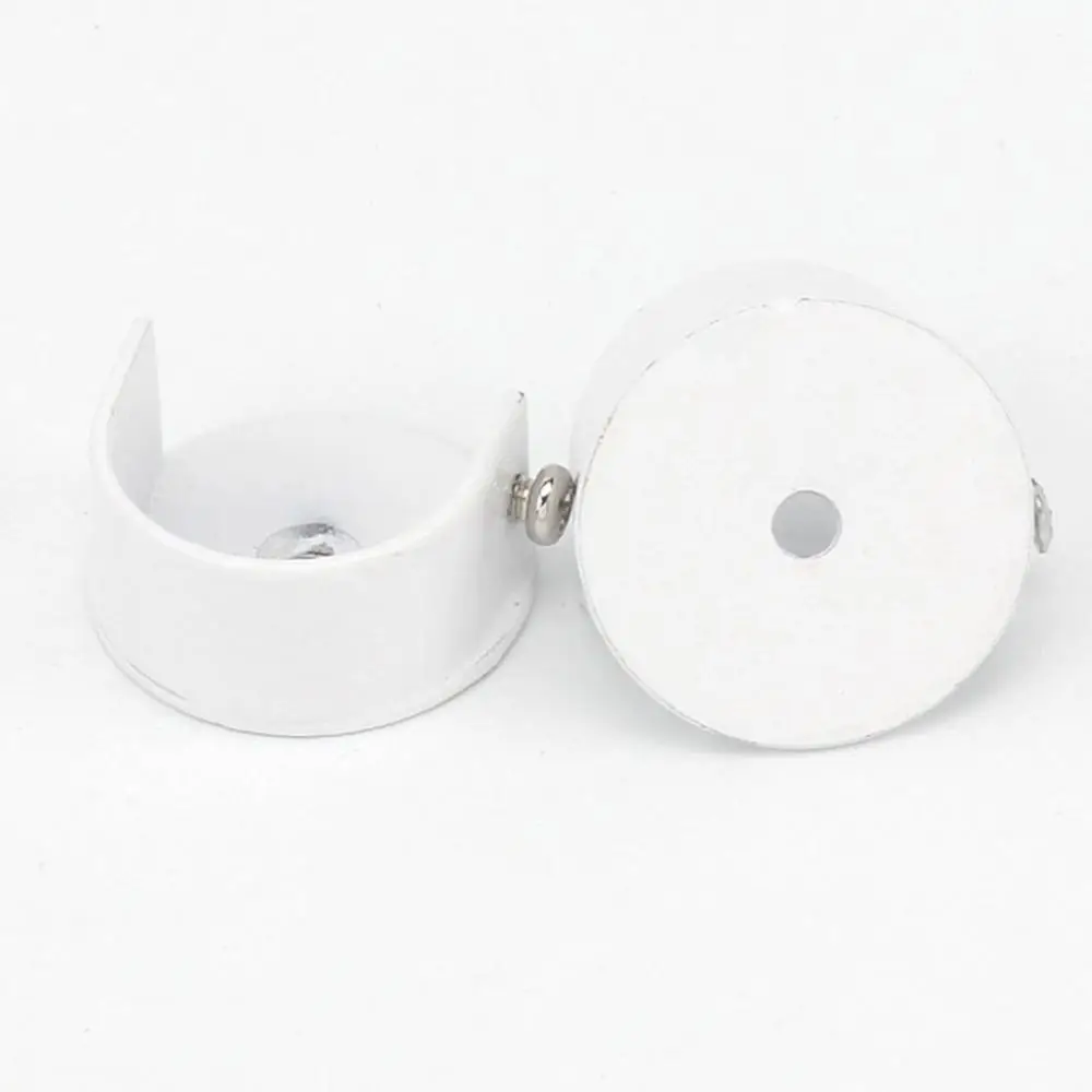2Pcs Closet Shower Rod Holder U Shape Socket Brace Support Window Curtain Rod Pole Bracket with Screws