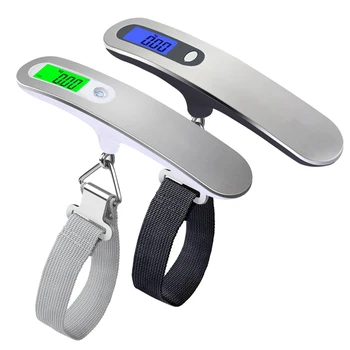 

Hand Held Belt Scale 50kg/110lb LCD Digital hanging Scale For Travel Suitcase Luggage Hanging Scales Weighing Balance Electronic