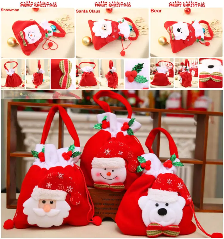 Штаны Санта Клауса Рождественские Сумки для конфет рождественские вечерние красные рождественские конфеты мешок сабта Клаус брюки эльф наполнитель брюки подарок