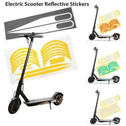 1Set PVC Reflective Strip Sticker Waterproof Wheel Hub Protective Reflect Light Tags For Xiaomi Mijia M365 Electric Scooter Part