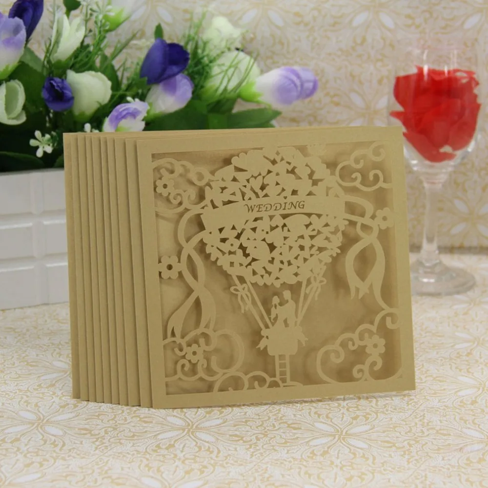  20PCS/SET Beautiful Luxurious Wedding Decoration Supplies Hollow Out Lace Engagement Wedding Party  - 4.00049E+12