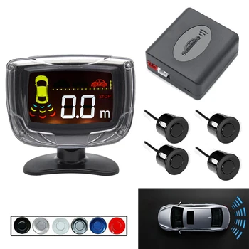 

Car Reversing Radar HD LCD Monitor Detector Parking Sensor System with 22mm 4 Sensors Buzzer Sound Alarm Parktronic Backup Radar