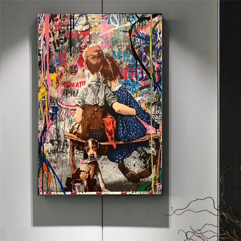 Canvas Painting Follow Your Dreams Street Wall Graffiti Art Posters and Prints Abstract Pictures for Living Room Home Decor | Дом и сад