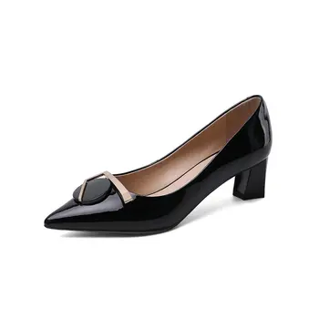 

Women Genuine Leather High Heels Pumps Slip On Wedding Party Shoes Woman Pointed Toe Pumps Ladies Shoes