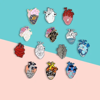 

New color rose heart marine series alloy enamel brooch animal heart creative badge fashion personality denim clothing pendant