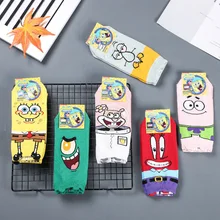 Harajuku, для колледжа, повседневные, для пары, модные, для женщин, губка, осьминог, унисекс, милые, хлопковые, корейские носки Kawaii с животными