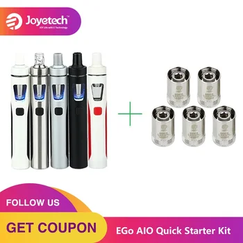 

100% Original Joyetech EGo AIO Kit 1500mAh Battery with 2ml atomizer tank with BF SS316-0.6ohm coil E-Cig Ego Aio Quick Kit vape