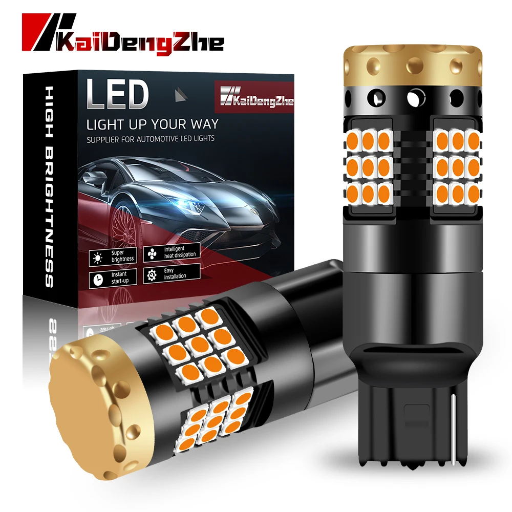 4 шт. светодиодный светильник без ошибок Canbus 12 30 в 7440 T20 W21W WY21W 3030 36SMD|Сигнальная