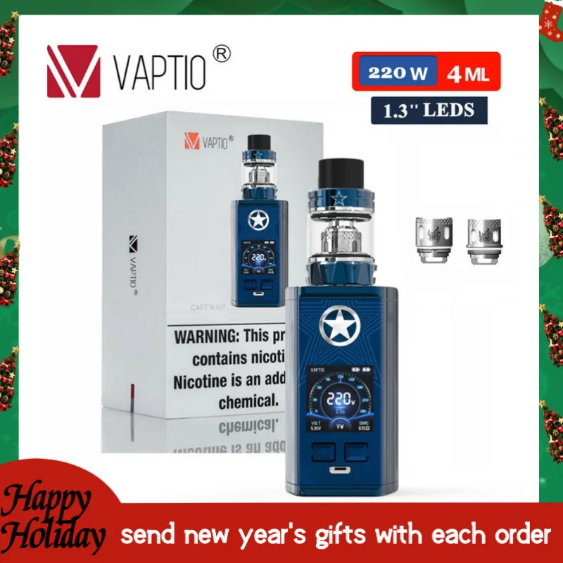 【Последние 50 Специальная цена 】vaptio капитан комплект vape 220 Вт с 2 0 мл/4 мл