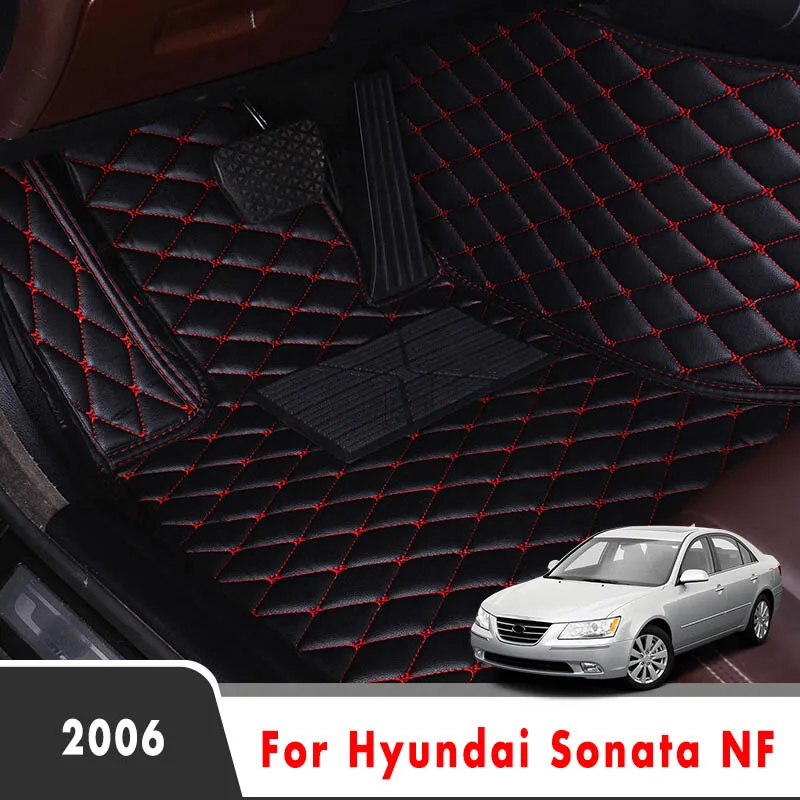 Коврики для автомобиля Hyundai Sonata NF 2006 водонепроницаемые декоративные кожаные