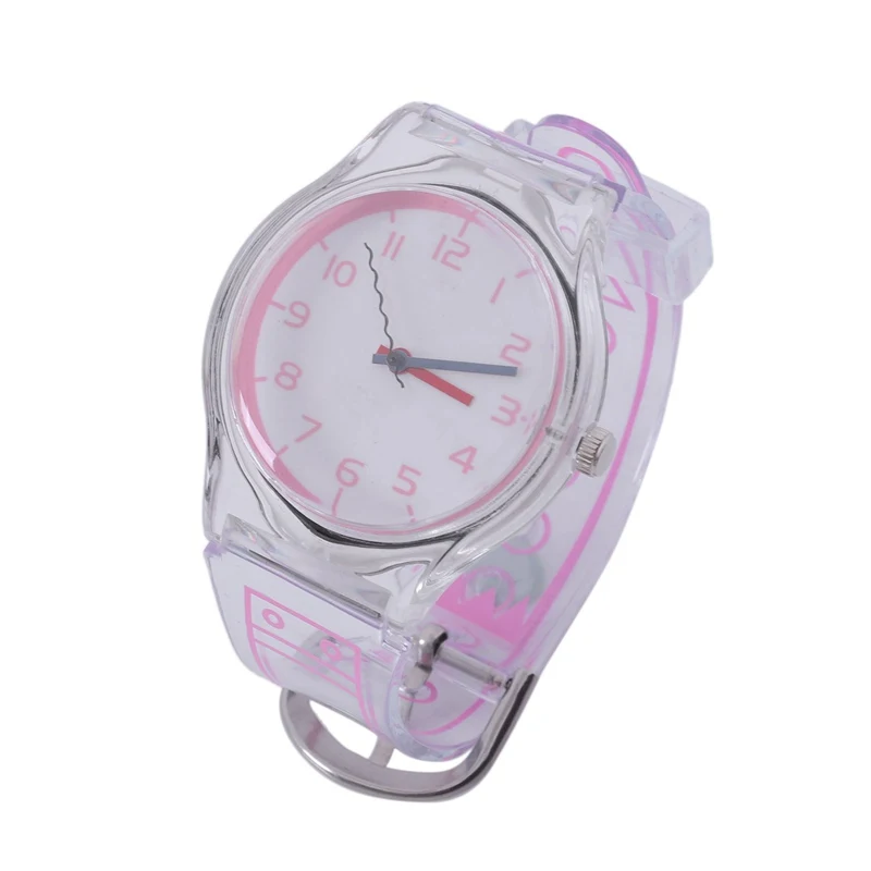 

Children'S Watch Jelly Color Fresh Student Transparent Harajuku Style Personality Digital Girls Boys Quartz