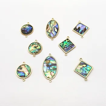 

New arrival! 20pcs Copper/Natural shell Connector for Ear DIY Making parts,Jewelry Accessories Findings & Component