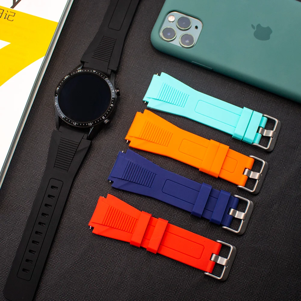Силиконовый ремешок для часов 22 мм Huawei GT2 Pro Magic WatchTop качество 20 часы браслет Watch 2 GT