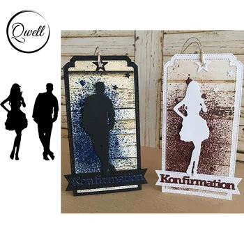 

QWELL Man and Woman Metal Cutting Dies for Scrapbooking and Card Making Paper Embossing Craft New 2019 die cuts