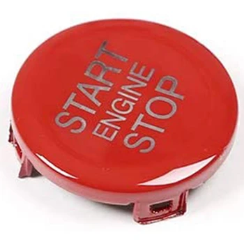

ABS Car Engine Start Stop Switch Button Cover Trim for Alfa Romeo Giulia Stelvio 2017 2018 (Red)