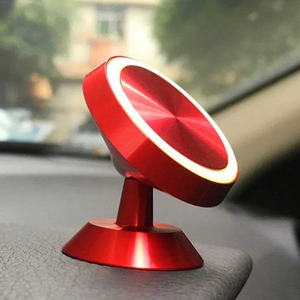 High Gloss Aluminum Alloy Magnetic Luminous Car Magnetic Dashboard Cell Mobile Phone Mount Holder Stand Phone Holder Mount