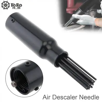 

TORO TR-9190 Black Pneumatic Needle Bundle Deruster Head Pneumatic Tool with 19 Needle for Rust and Welding Slag Removal
