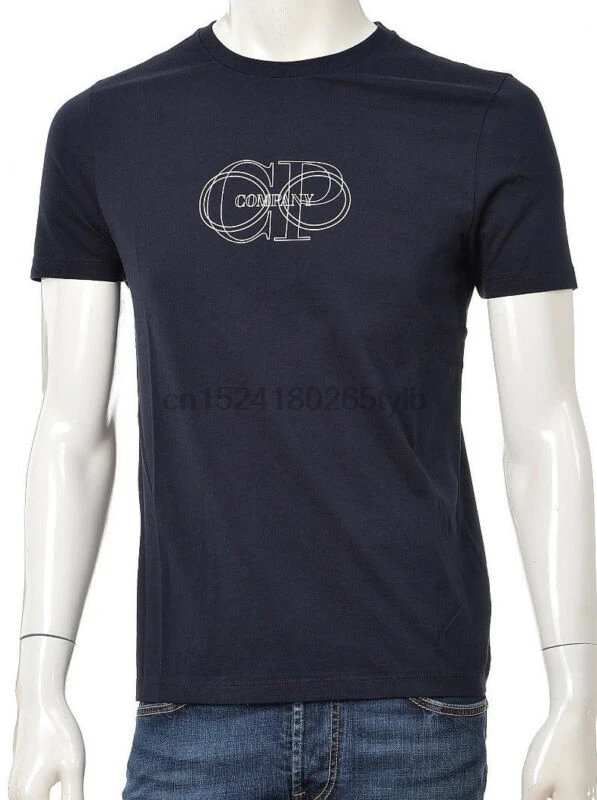 Футболка Uomo CP Company 98A005100W Cotone Maglia Corte Blu Nera Bianca NUOVA| |