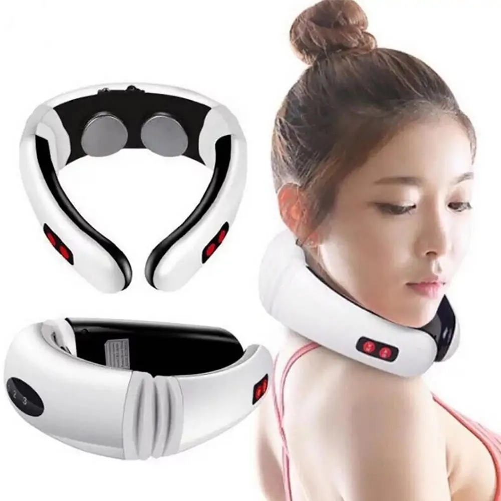 

Electric Pulse Back and Neck Massager Far Infrared Heating Pain Relief Tool Health Care Relaxation