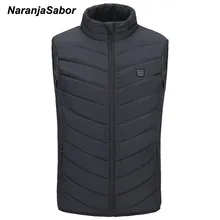 NaranjaSabor Мужская походная USB тепловой жилет пальто Зимняя уличная ветровка из углеродного волокна электрическая Теплая мужская куртка N576