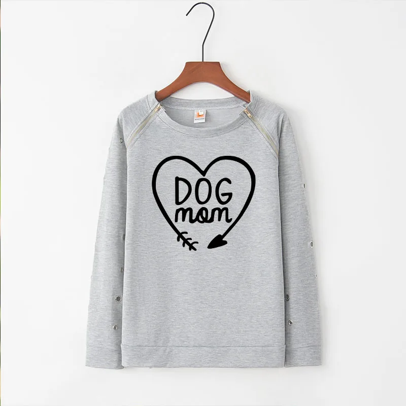 Женские кавай топы милые хлопковые Hollowee LOVE DOG MOM с буквенным принтом топы футболки женские футболки модная Корейская футболка с карманами