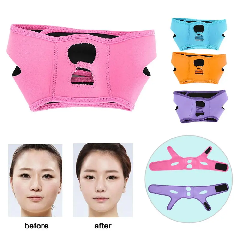 1pc Thin Face Mask Potent Firming Thin Double Chin Corrector Face-lift Tighten Bandage Facial Contour Slimming Wraps Belt Adjust