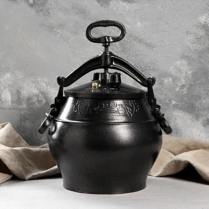 Afghan cauldron black 12l, dishes, dishes for cooking, dishes Cauldron cast iron Frying pan