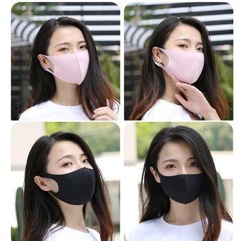 

Reusable Face Mask Ice Silk Mouth Mask Breathable Washable Women Men Child Dustproof Mouth-muffle Winter Warm Mouth Mask